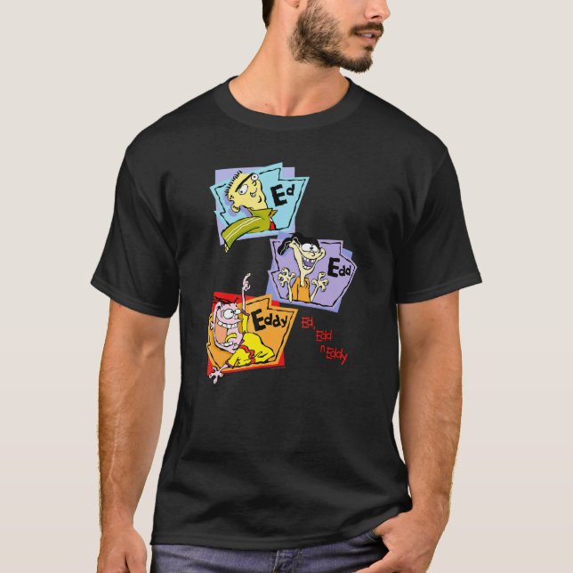 Camiseta Ed Edd N Eddy Painéis de Grupo Empilhados Alternat (Frente)