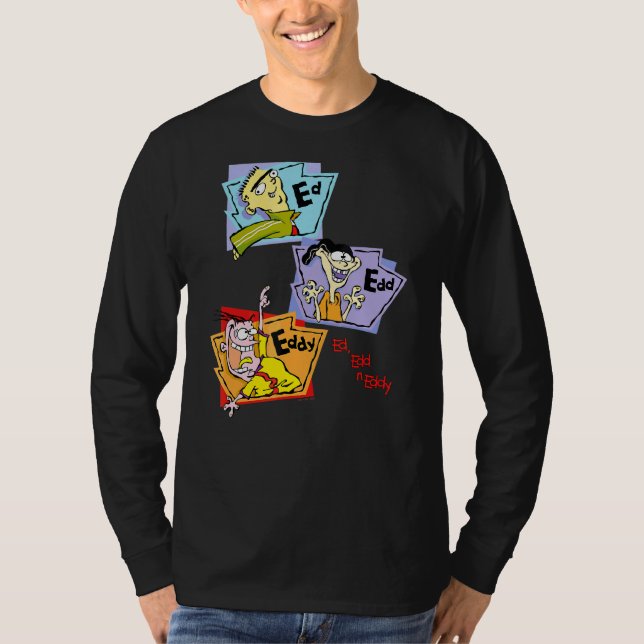Camiseta Ed Edd N Eddy Painéis de Grupo Empilhados Alternat (Frente)