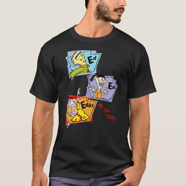 Camiseta Ed Edd N Eddy Painéis de Grupo Empilhados Alternat (Frente)
