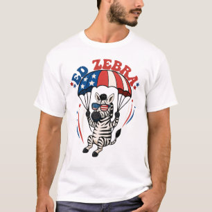 Camiseta Ed Zebra Happy 4 De Julho Bandeira Americana Patri