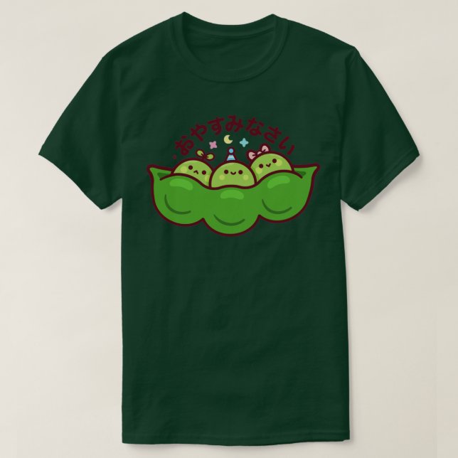 Camiseta Edamame Kawaii (Frente do Design)