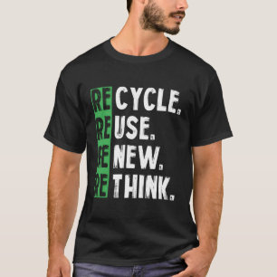 Camiseta Eday Reciclar Reuse Renew ReThink Crisis Environme