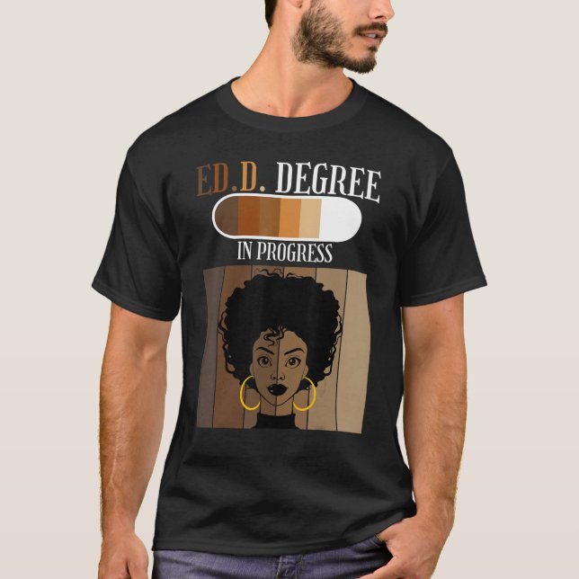 Camiseta Edd Em Andamento Estudante Candidato A Doutorado B (Frente)