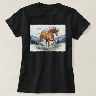 Camiseta Edda Silver bay Icelandic Horse nas Montanhas S