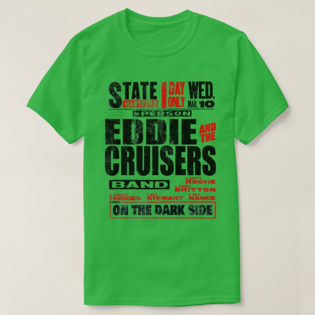 Camiseta Eddie e os Cruzeiros se afligem (Frente do Design)