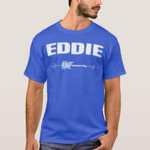 Camiseta Eddie Guitar Heartbeat Música Guitarrista Retro An
