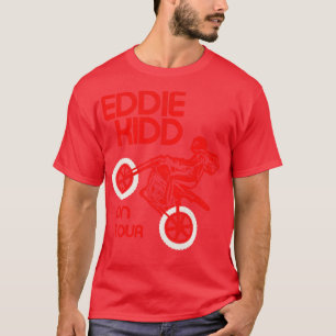 Camiseta Eddie Kidd em Turnê Retro Motocicleta Homem das Ar