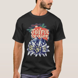 Camiseta Edelweiss Joyful Season Alps Christmas Hiking Swit