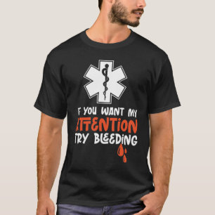 Camiseta Edema de Emergência Paramédica EMT EMS para Hemo