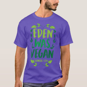 Camiseta Eden Era Vegan Genesis 129 Christian Vegan Bíblia 