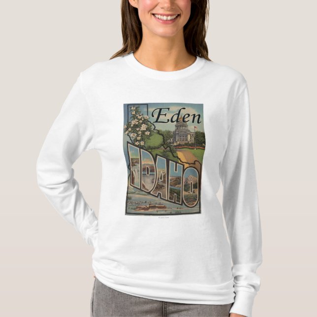 Camiseta Eden, letra ScenesEden de IdahoLarge, (Frente)