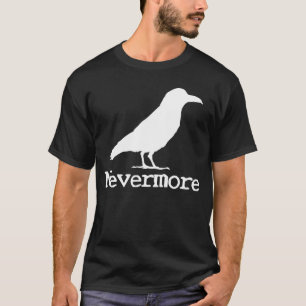 Camiseta Edgar Allan Poe Corvo Nunca Mais Horror Gótico div