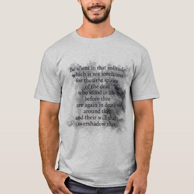 Camiseta Edgar Allan Poe Espíritos do Poema do Halloween do (Frente)