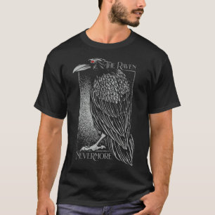 Camiseta Edgar Allan Poe O Raven Nunca Mais T-ShirtEdgar A