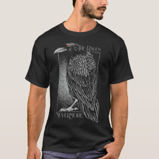 Camiseta Edgar Allan Poe O Raven Nunca Mais T-ShirtEdgar A