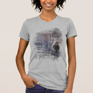 Camiseta Edgar Allan Poe, "O Raven" Poem art