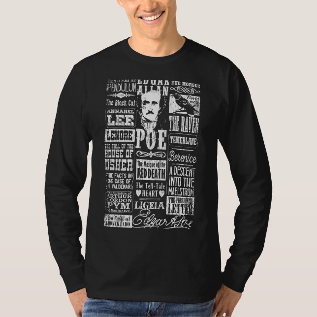 Camiseta Edgar Allan Poe Poes cita Literatura De Raven (Frente)