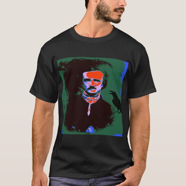 Camiseta Edgar Allan Poe Pop Art (Frente)