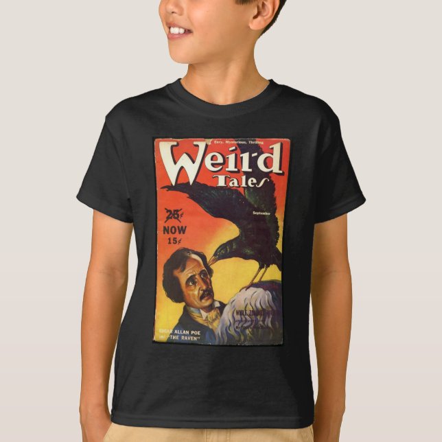 Camiseta Edgar Allan Poe Weird Tales Cobrir (Frente)