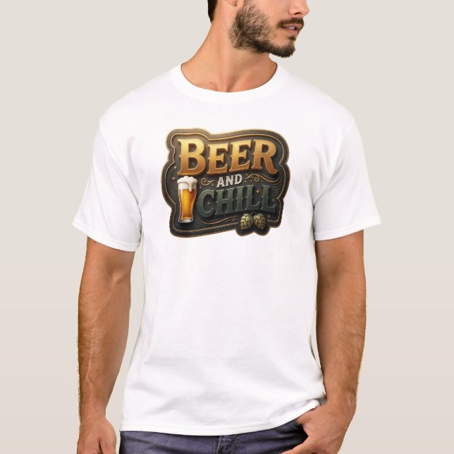 Camiseta Edgy CERVEJA E RELAX Quote (Frente)