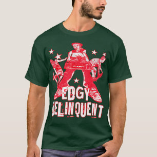 Camiseta Edgy Delinquent Rebellious Punk Rock Sk8er Tee to