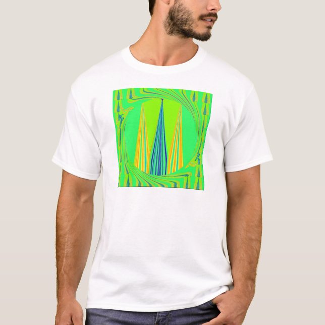 Camiseta Edgy Geometry Neon Design (Frente)