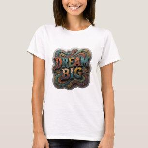 Camiseta Edgy Laranja SONHE GRANDE Citação