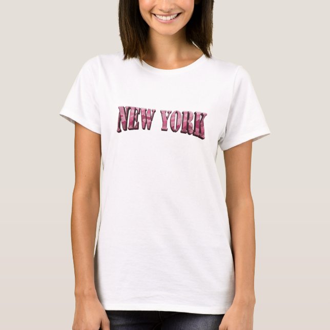 Camiseta Edgy Pink NEW YORK (Frente)