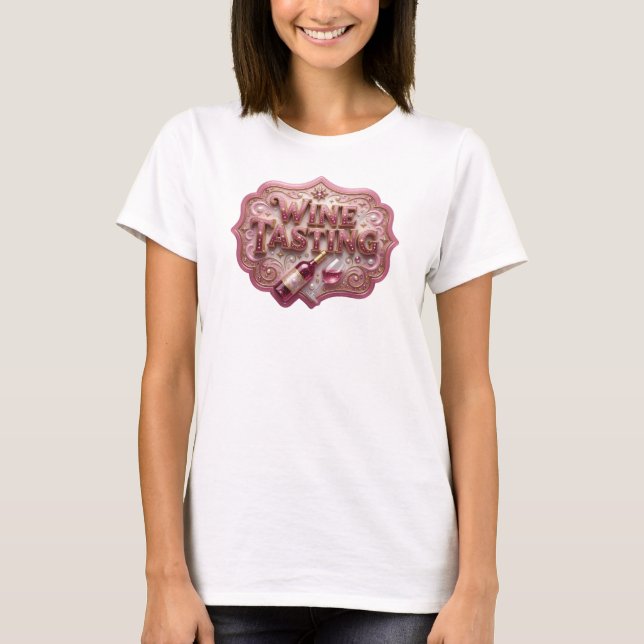 Camiseta Edgy Pink PROVA DE VINHO (Frente)