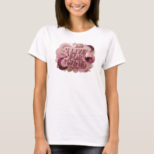 Camiseta Edgy Red I LIVE FOR WINE