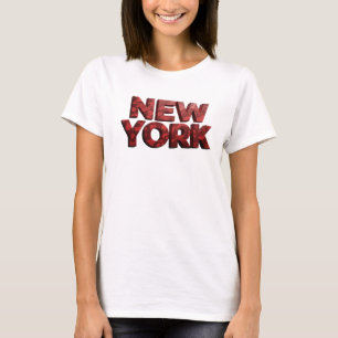 Camiseta Edgy Red NEW YORK