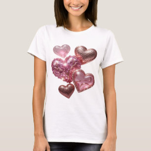 Camiseta Edgy Silver HEARTS OF LOVE Statement