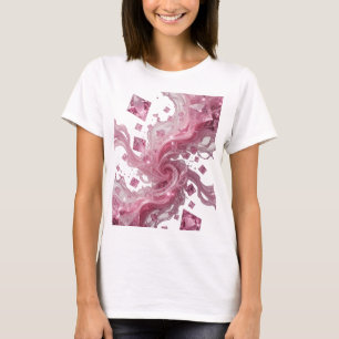 Camiseta Edgy Silver PINK CRYSTAL SPLASH Statement