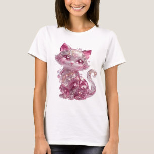 Camiseta Edgy Silver PINK DIAMOND CAT Citação