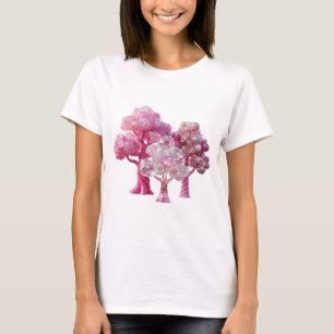 Camiseta Edgy Silver PINK DIAMOND TREES Quote