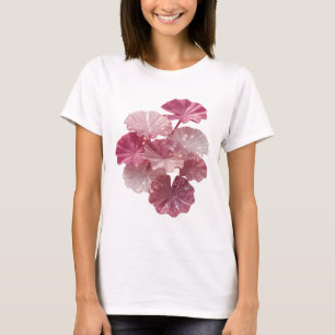 Camiseta Edgy Silver PINK GLITTERY LEAVES Statemen