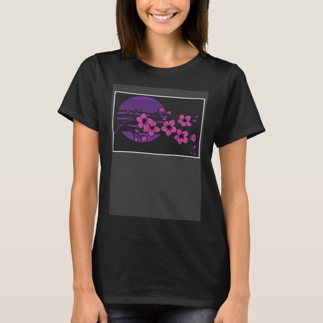 Camiseta Edgy Soft Grunge Japanese Cherry Blossom Tree Aest (Frente)