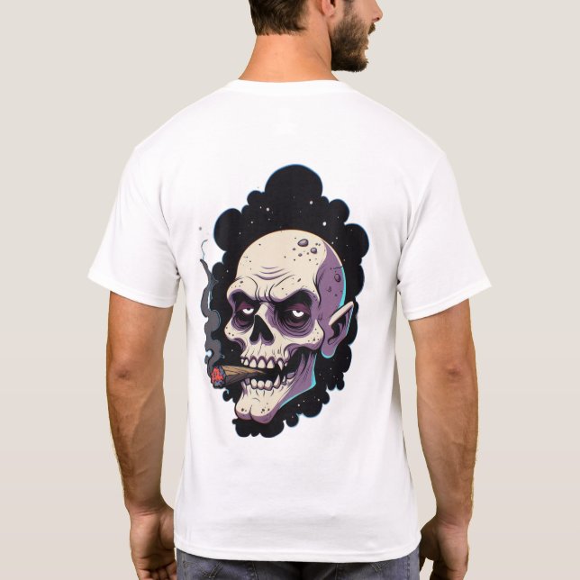 Camiseta Edgy Vampire Skull (Verso)