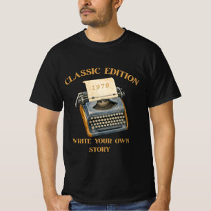 Camiseta Edição Clássica Máquina de Escrever Vintage 1978