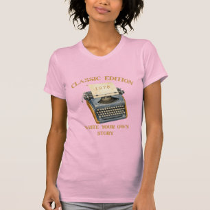 Camiseta Edição Clássica Máquina de Escrever Vintage 1978