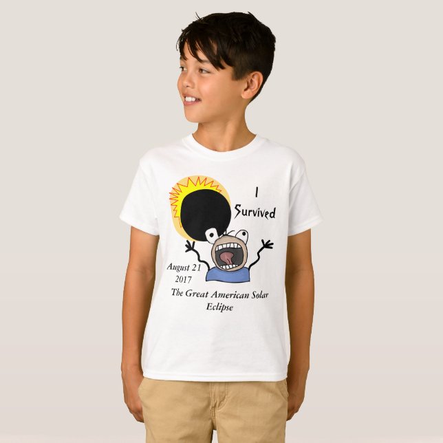 Camiseta Edição da sobrevivência do eclipse 2017 solar (Frente Completa)