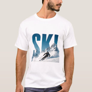 Camiseta Edição de Esqui Esportes Alpinos Gráficos