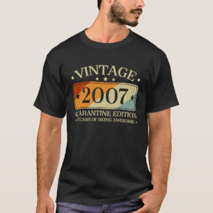 Camiseta Edição de quarentena de 13 de aniversário retrô de