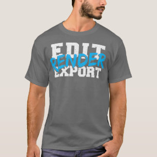 Camiseta Edição de Software de Filme - Exportação de Render