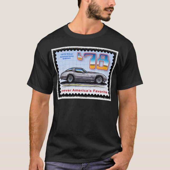 Camiseta Edição especial Corveta do aniversário 1978 de (Frente)