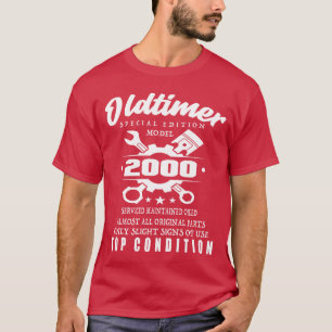 Camiseta Edição Especial de Carro Clássico Modelo 2000 Aniv