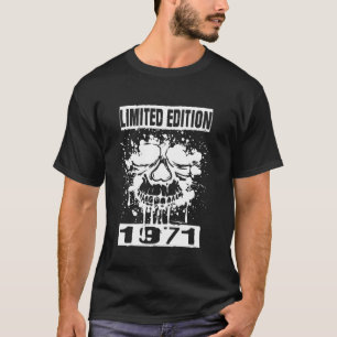 Camiseta Edição Limitada 1971 Aniversário 1971 Nascido 1971