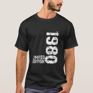 Camiseta Edição Limitada Birthday Vintage Retro_2 de 1980