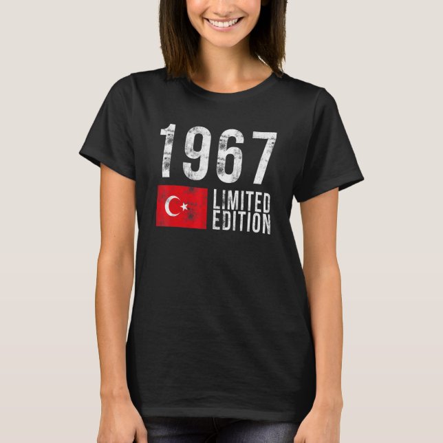 Camiseta Edição limitada de 1967 Turquia com bandeira Anive (Frente)