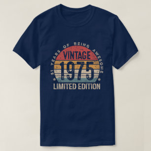 Camiseta Edição Limitada de 1975 Aniversário de 51 anos Vin